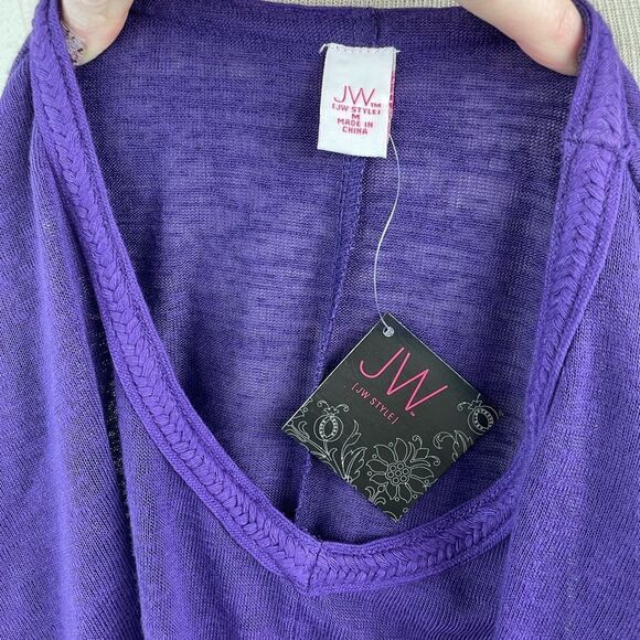 NWT JW Style Womens Purple Boho Top Size M - Picture 6 of 7